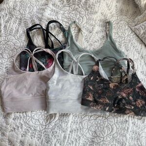 lululemon athletica Floral and Solid Sports Bras Set